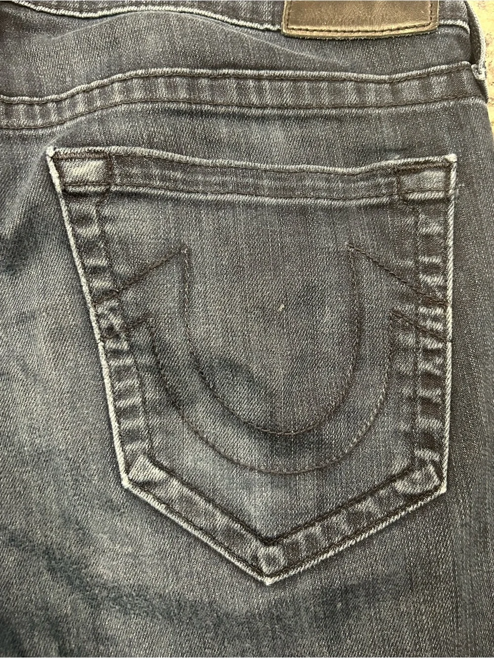 True Religion Geno Relaxed Slim Men's Dark Blue Jeans 36/34 Stretch Denim‎